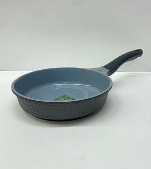 8" Inch Ceramic Non-Stick Fry Pan Diamond Cut - Black