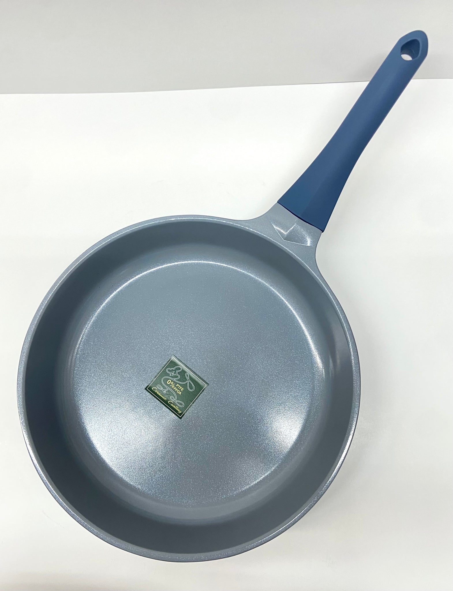 11" Inch Ceramic Non-Stick Fry Pan Diamond Cut - Blue