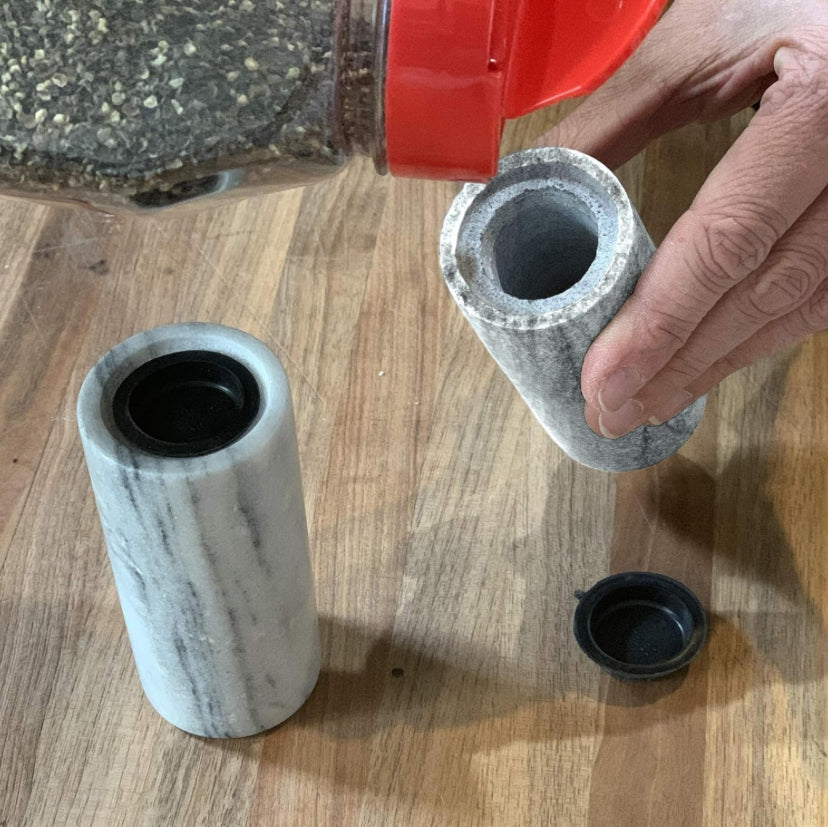 Marble Salt and Pepper Shaker Set