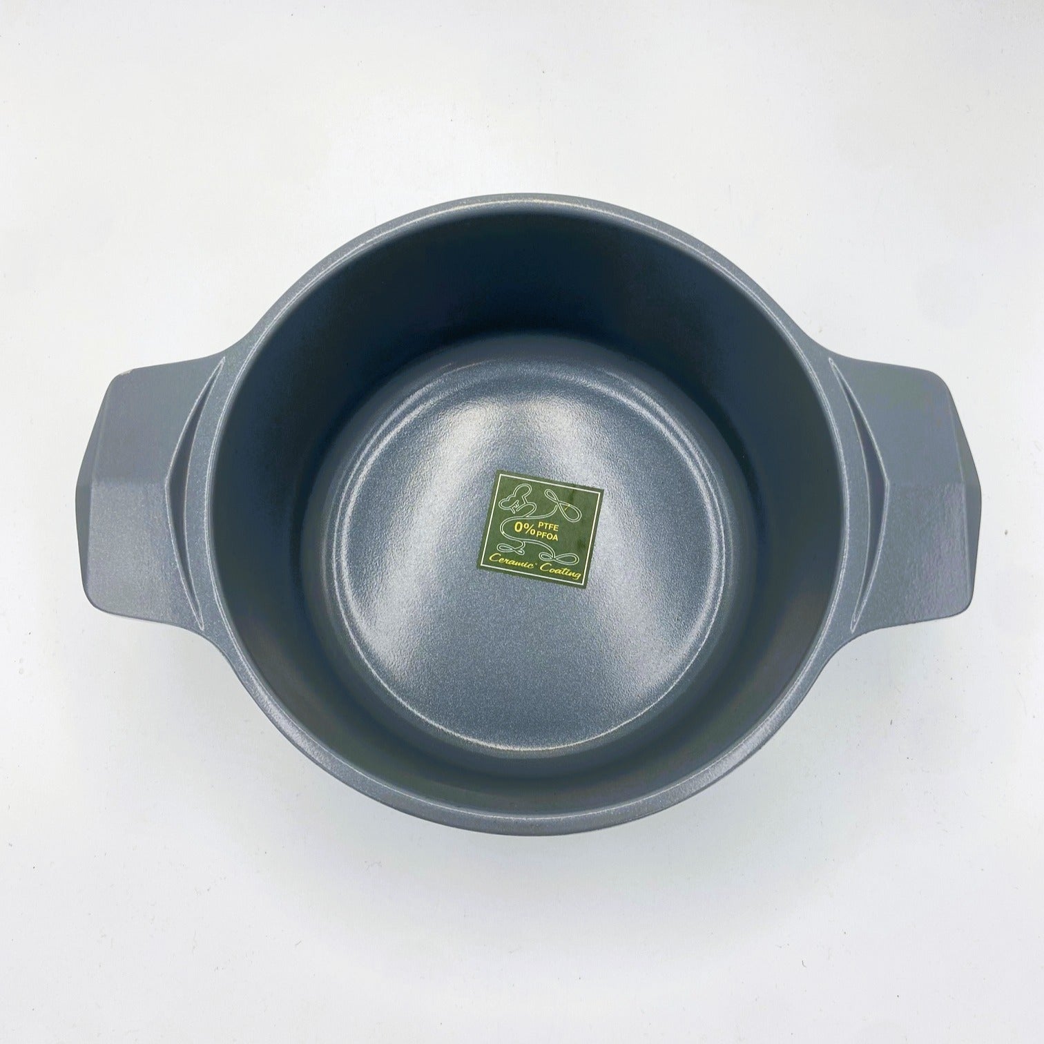 3 Quart Ceramic Non-Stick Diamond Cut Stock Pot with Lid - White
