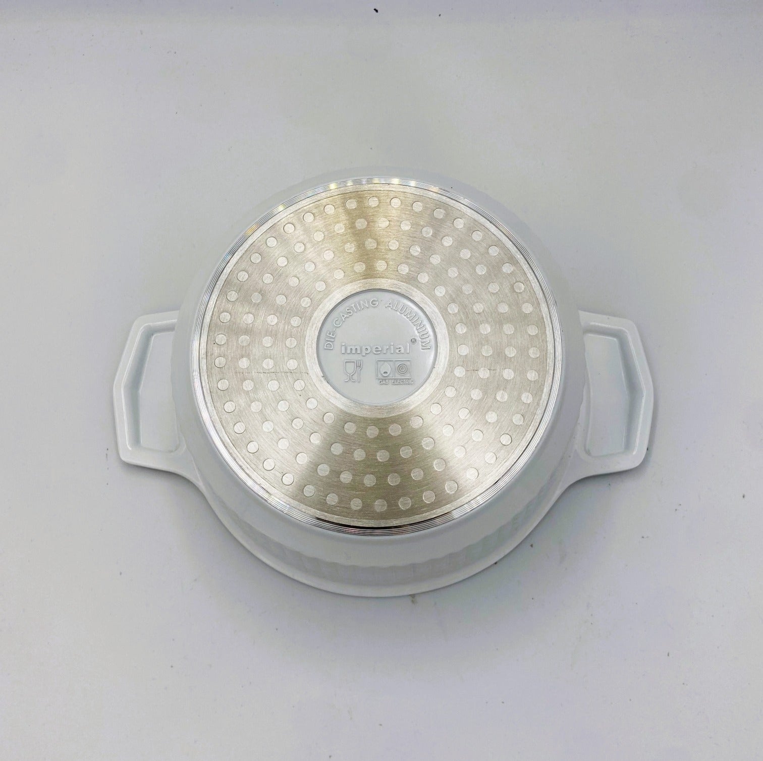 3 Quart Ceramic Non-Stick Diamond Cut Stock Pot with Lid - White