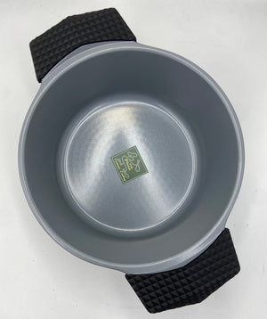 5 Quart Ceramic Non-Stick Diamond Cut Stock Pot - Black