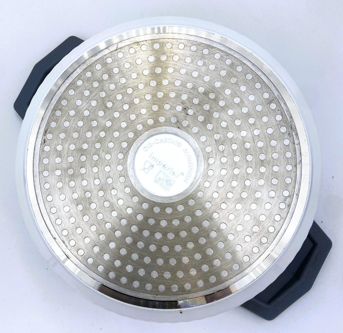 5 Quart Ceramic Non-Stick Diamond Cut Stock Pot with Lid - White