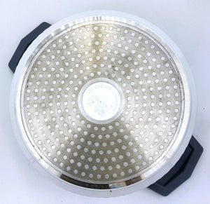 5 Quart Ceramic Non-Stick Diamond Cut Stock Pot with Lid - White