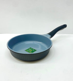 8" Inch Ceramic Non-Stick Fry Pan Diamond Cut - Black