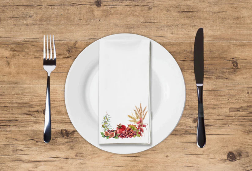 7 Species Floral Dinner/ Guest Napkins 16 Ct