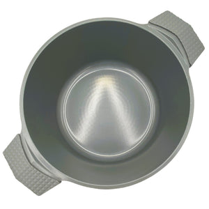 7 Quart Ceramic Non-Stick Diamond Cut Stock Pot with Lid - White