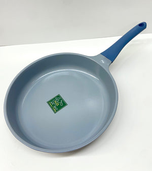 11" Inch Ceramic Non-Stick Fry Pan Diamond Cut - Blue