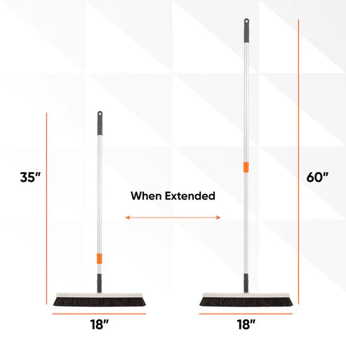 Crimador Extendable Swivel Broom