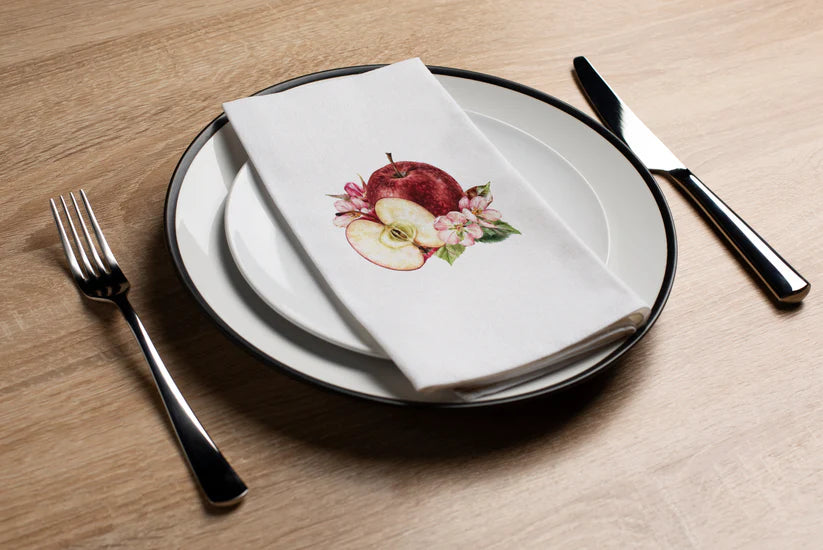 Apple Floral Curtain Dinner/ Guest Napkins 16 Ct