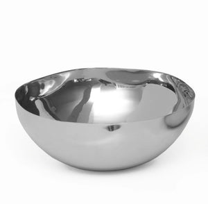 Silver Organic Serving Bowl -Stainless Steel, 10 inch