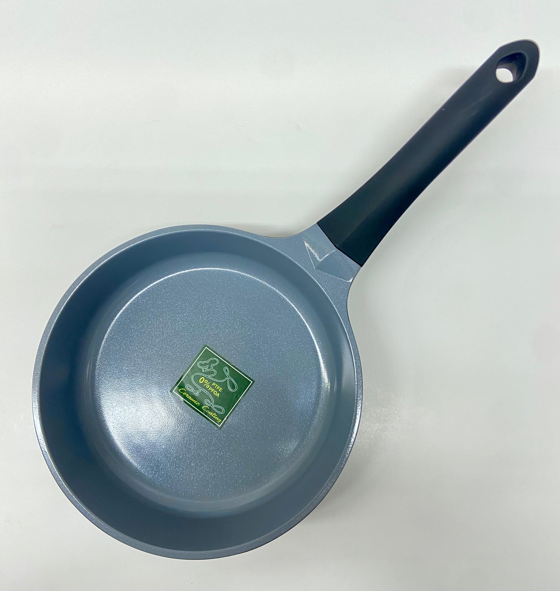 8" Inch Ceramic Non-Stick Fry Pan Diamond Cut - Black