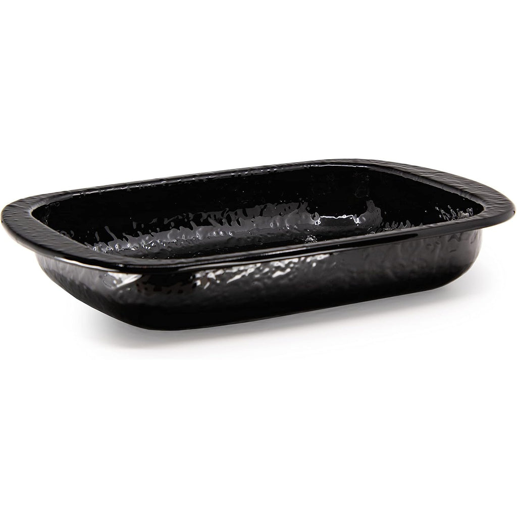 Enamelware Rectangular Baking Pan/ Roasting Dish 12" x 9"- Solid Black