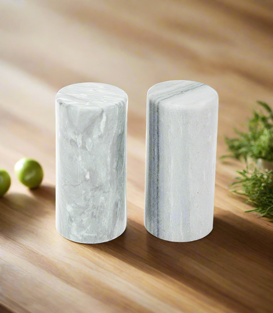 Marble Salt and Pepper Shaker Set