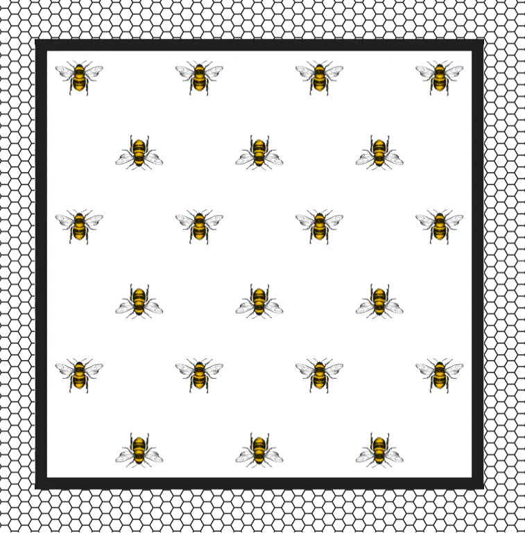 Bee Honeycomb Square Disposable Chargers - 24 Pack