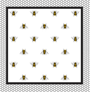 Bee Honeycomb Square Disposable Chargers - 24 Pack