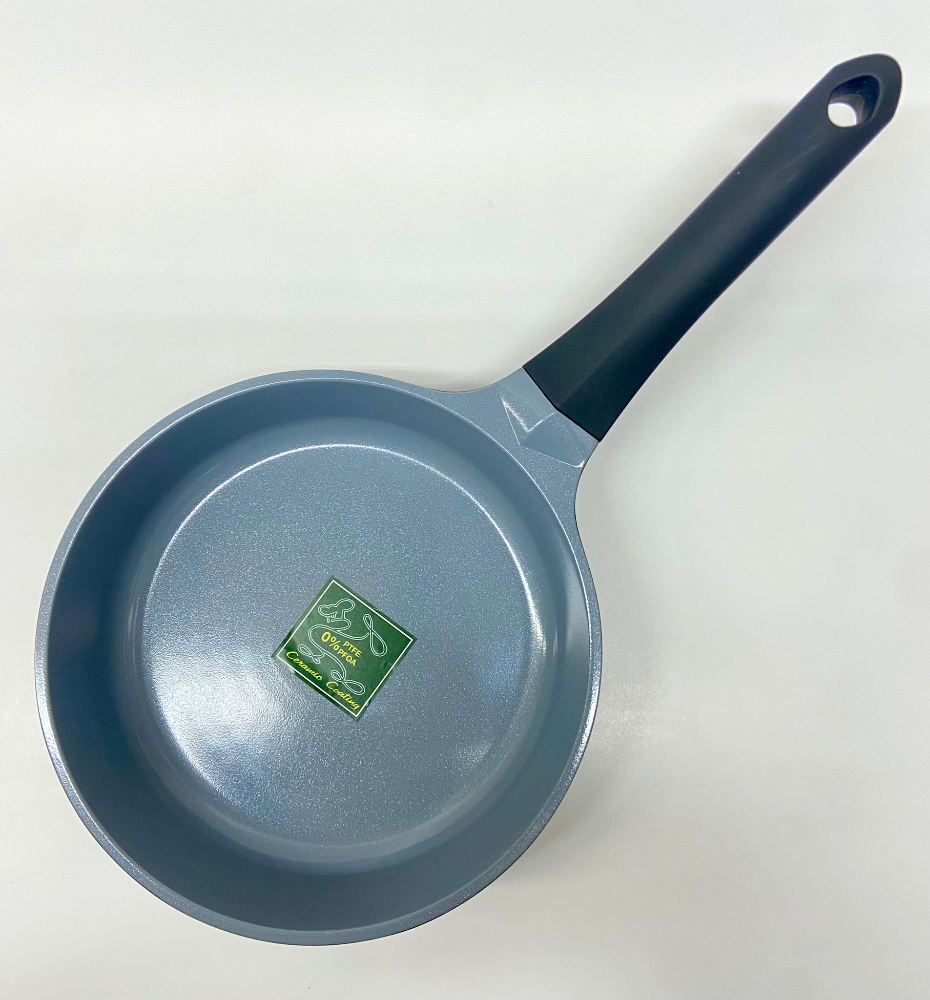 8" Inch Ceramic Non-Stick Fry Pan Diamond Cut - Black