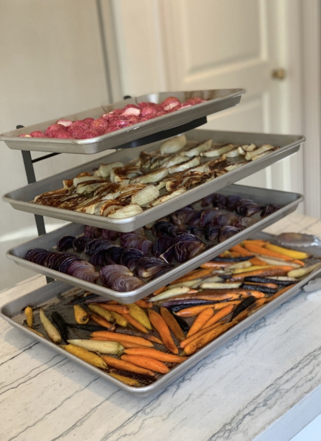 Folding Baking Rack Tray Holder
