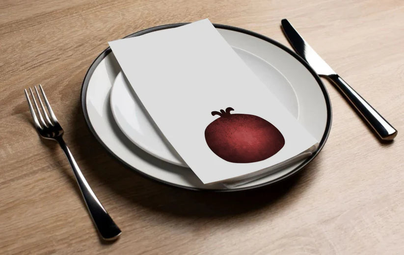 Granata Red Pomegranate Dinner/ Guest Napkins 16 Ct