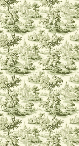 Green Toile Dinner/ Guest Napkins 16 Ct