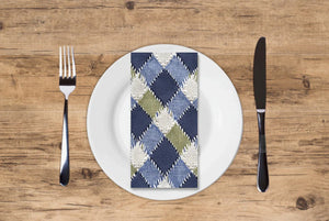 Green and Blue Plaid Dinner/ Guest Napkins 16 Ct