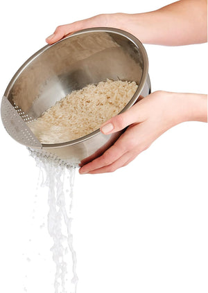 Stainless Steel Rice Washing Strainer Bowl
