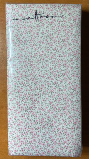 Mini Pink Blooms Floral Dinner/ Guest Napkins 16 Ct