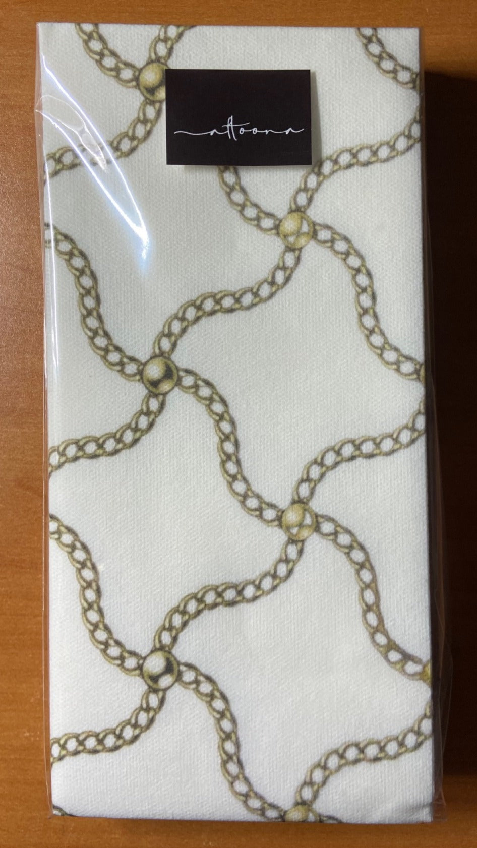 Crosshatch Chains Dinner/ Guest Napkins 16 Ct
