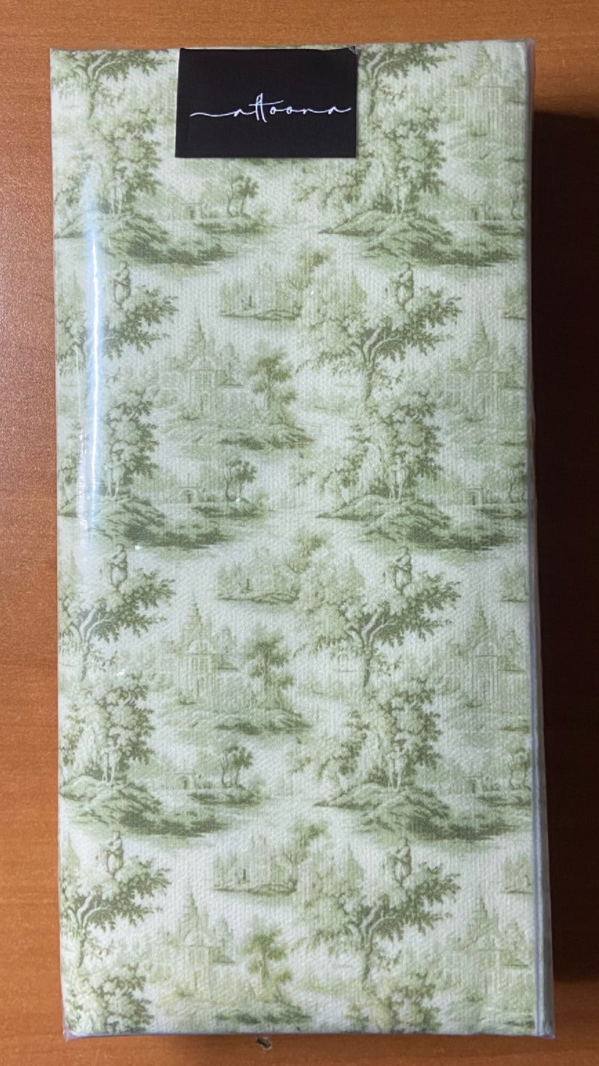 Green Toile Dinner/ Guest Napkins 16 Ct
