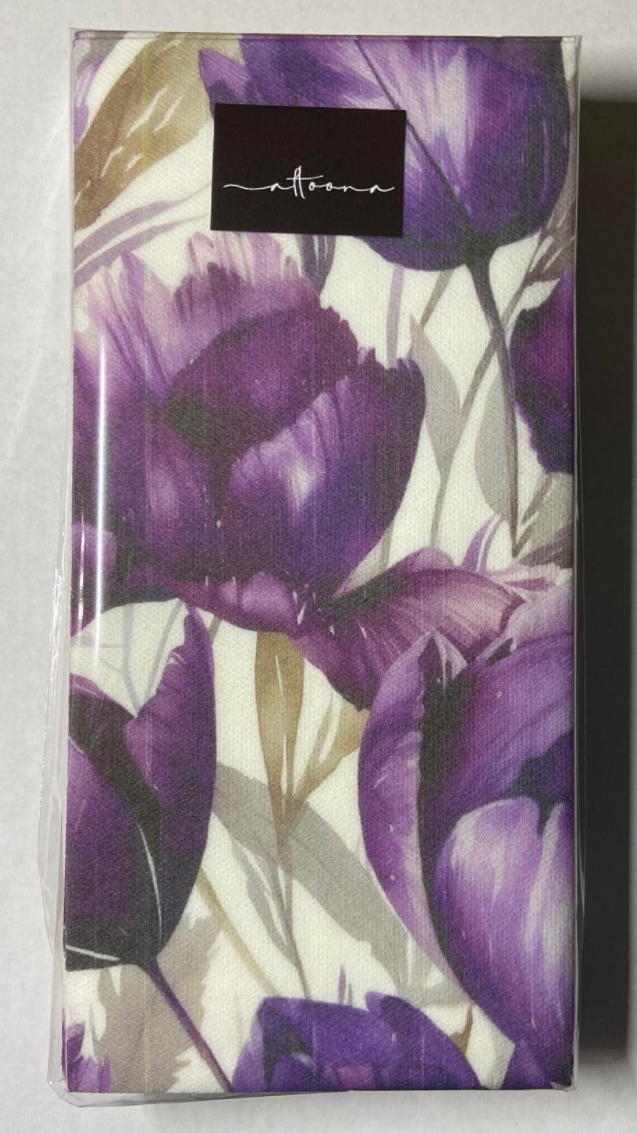 Violet Tulips Floral Dinner/ Guest Napkins 16 Ct