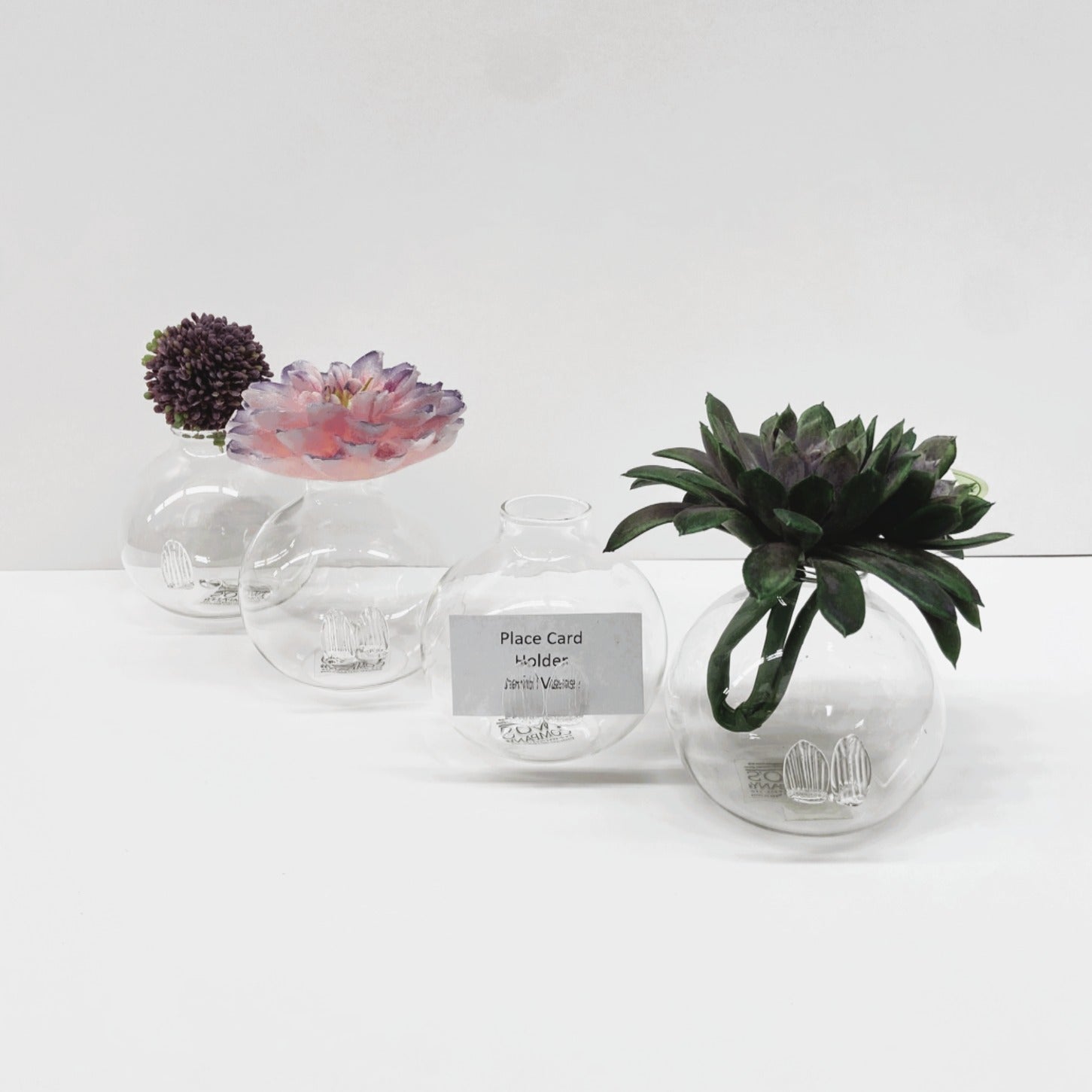 Be Seated Place Card Holder & Flower Bud Vase -Set of 4