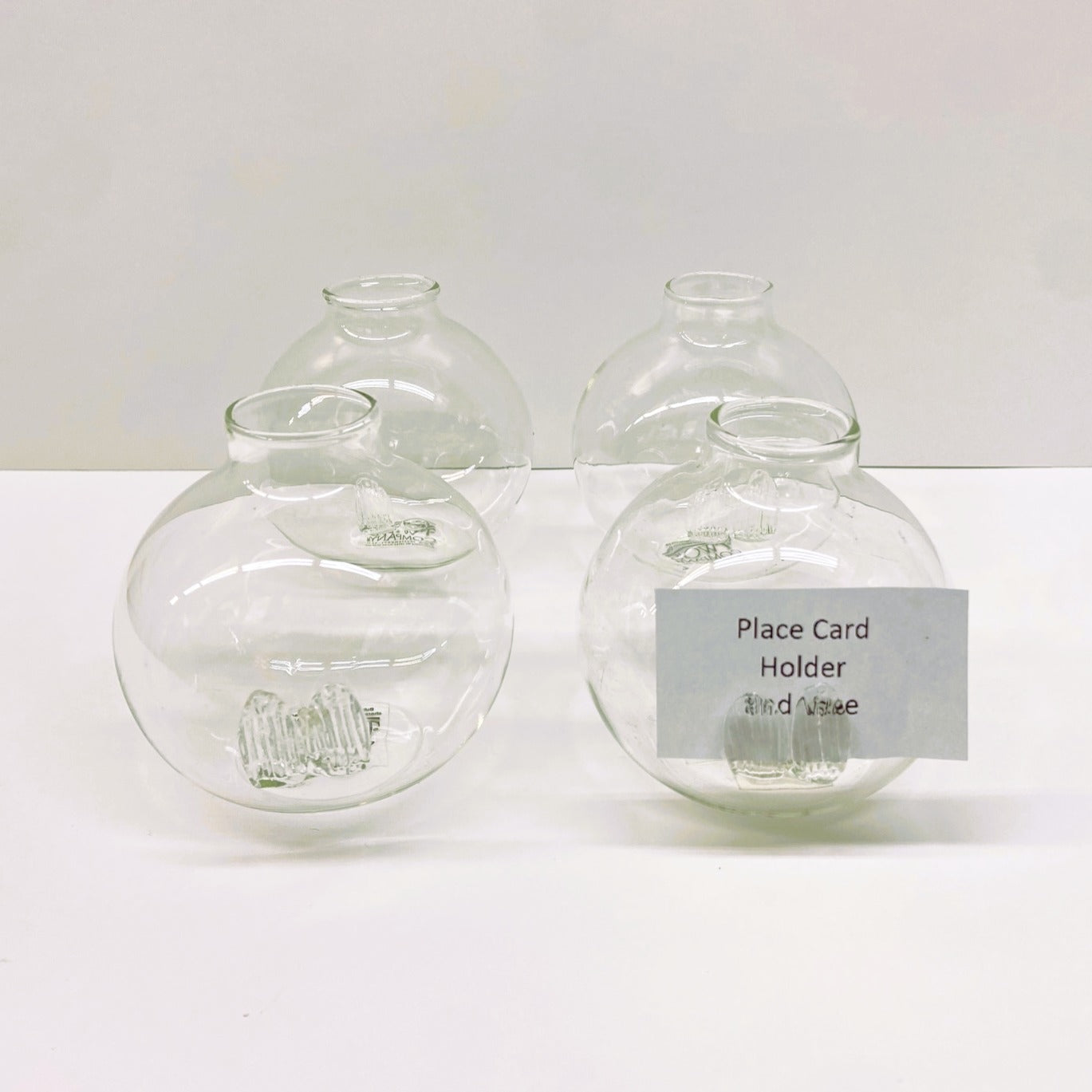 Be Seated Place Card Holder & Flower Bud Vase -Set of 4