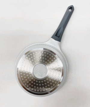 8" Inch Ceramic Non-Stick Fry Pan Diamond Cut - White