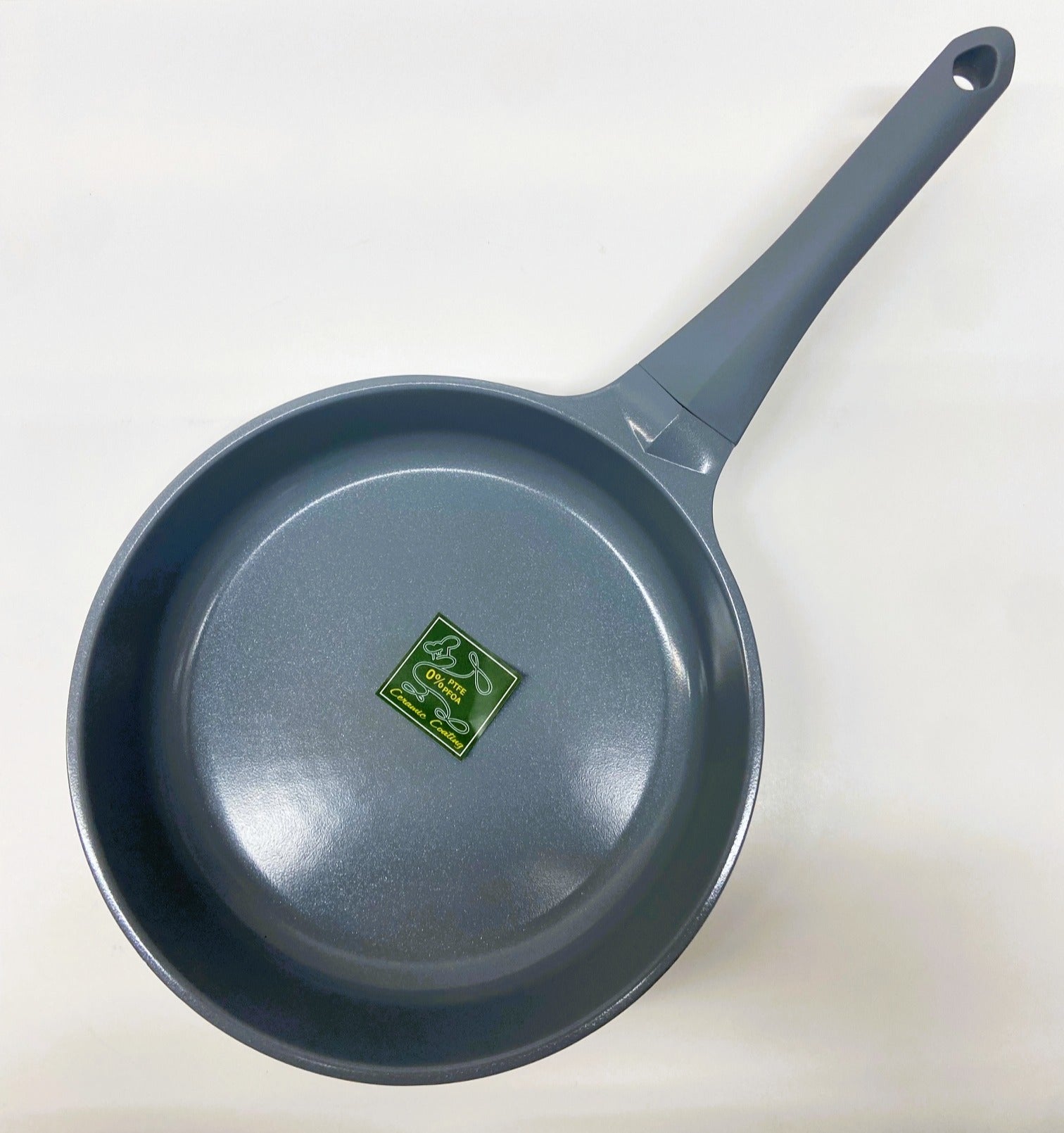10" Inch Ceramic Non-Stick Fry Pan Diamond Cut - White