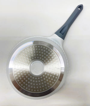 10" Inch Ceramic Non-Stick Fry Pan Diamond Cut - White