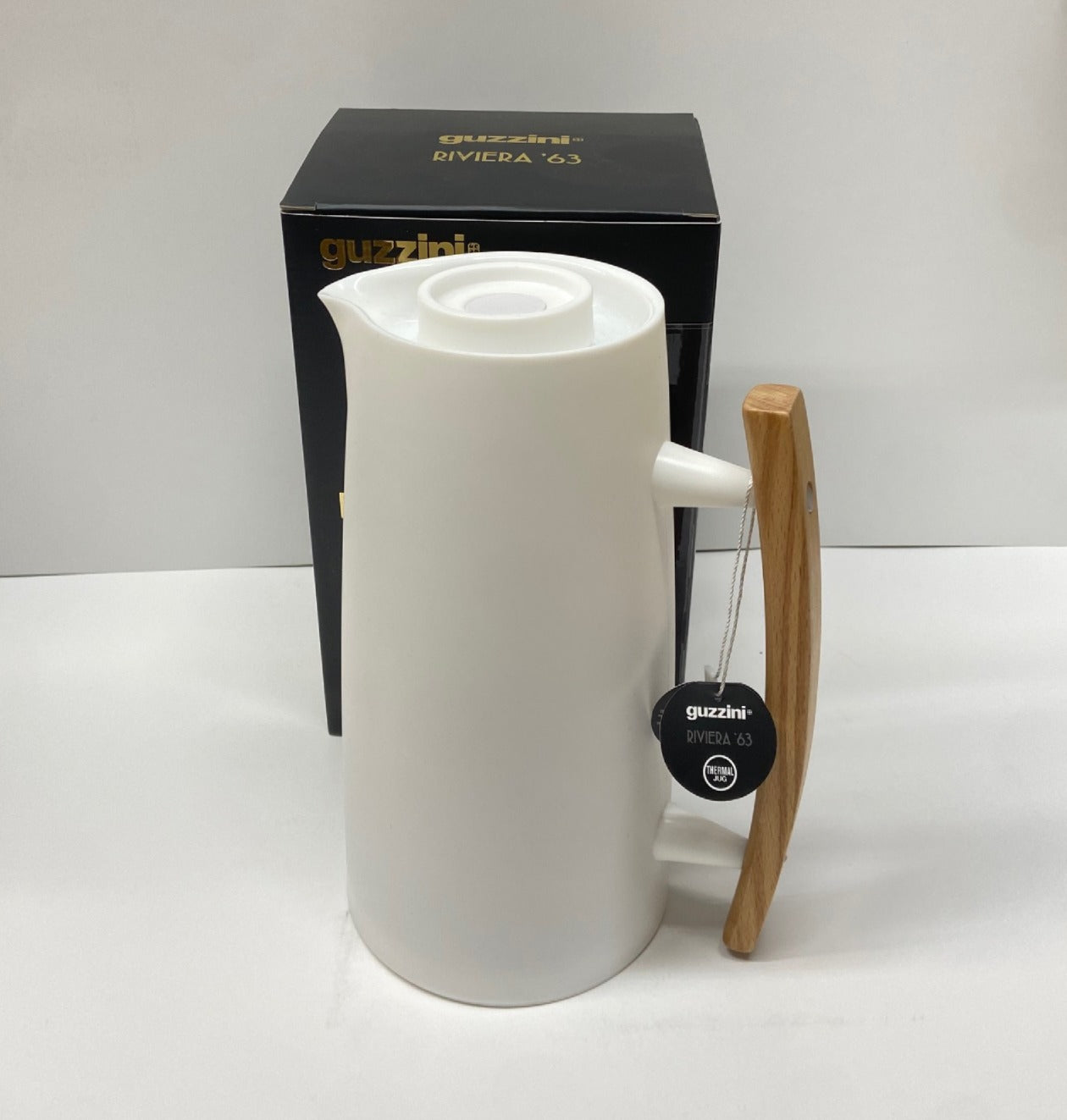 1 Liter Vacuum Flask Thermal Insulated Pitcher Coffee Carafe - White