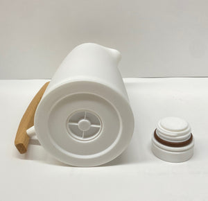 1 Liter Vacuum Flask Thermal Insulated Pitcher Coffee Carafe - White