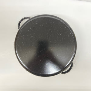 Round Speckled Enameled Covered Roaster/ Stock Pot - 5 lb Capacity / 4.7 Ltr