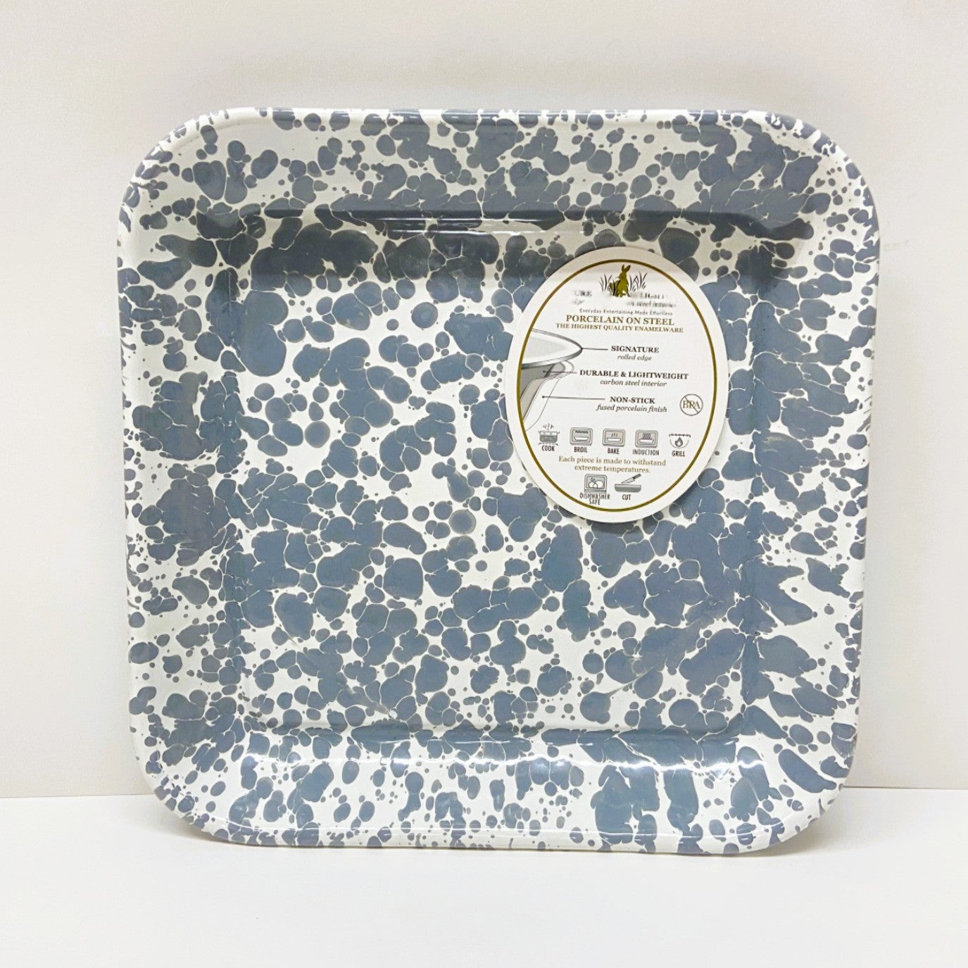 Enamelware Coated Square Tray/ Roasting Dish