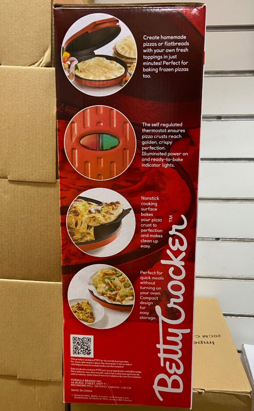 Betty Crocker Pizza Maker Plus - Red - Kosher Certified