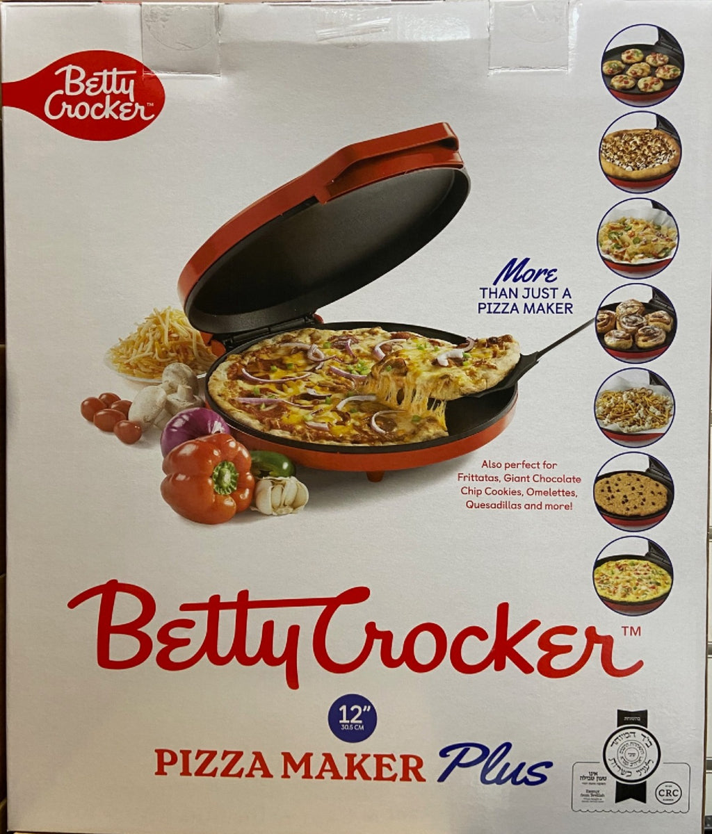 Betty Crocker Pizza Maker Plus - Red - Kosher Certified