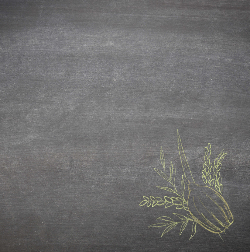 Chalkboard Lulav & Etrog Square Disposable Chargers - 24 Pack