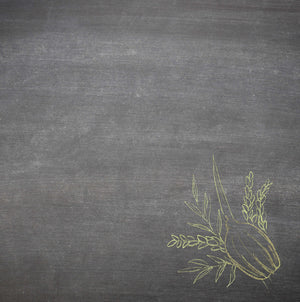 Chalkboard Lulav & Etrog Square Disposable Chargers - 24 Pack