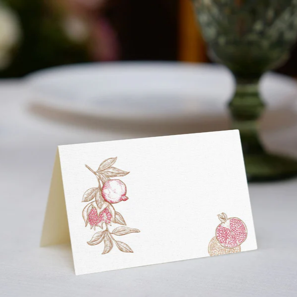 Maron Pom Floral Place Cards - 24 Pack