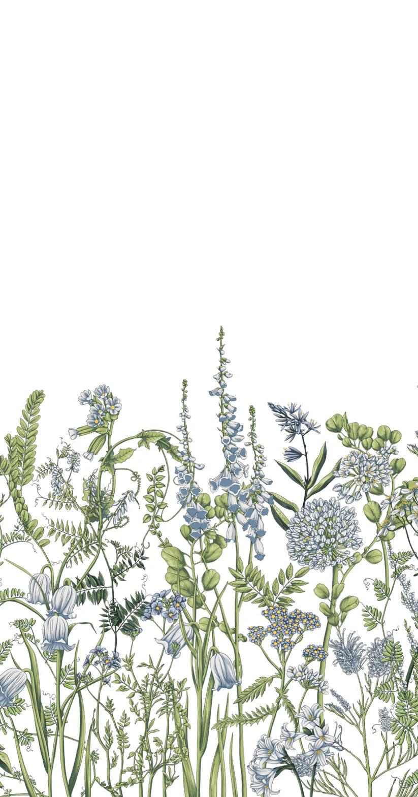 Blue Fields Floral Dinner/ Guest Napkins 16 Ct