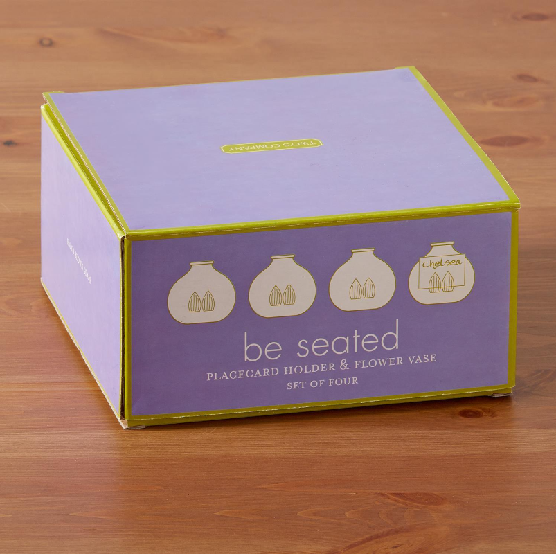Be Seated Place Card Holder & Flower Bud Vase -Set of 4