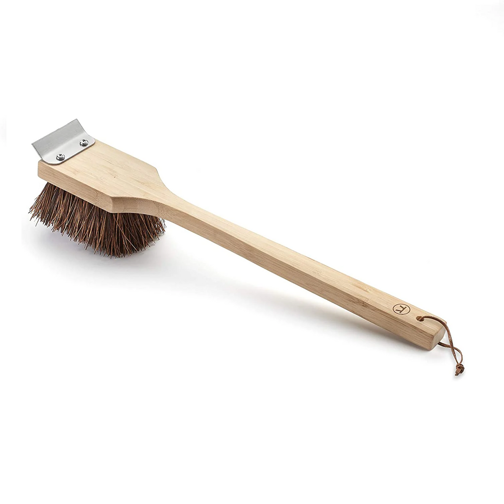 Natural Bristle Heavy Duty BBQ Grill Brush with Scraper