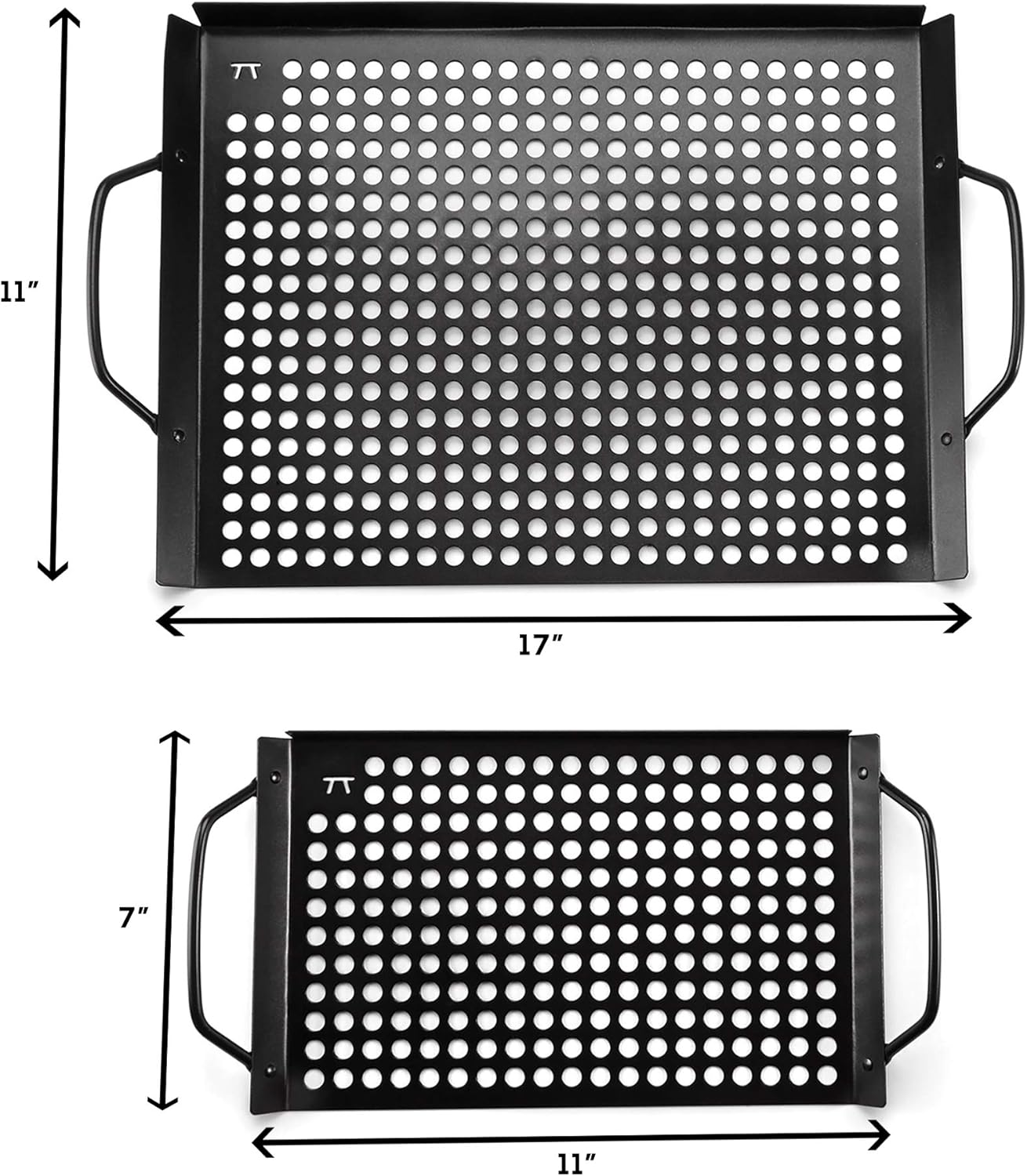 Barbecue Grill Grids/ Grill Baskets with Handles - 2 Piece Set