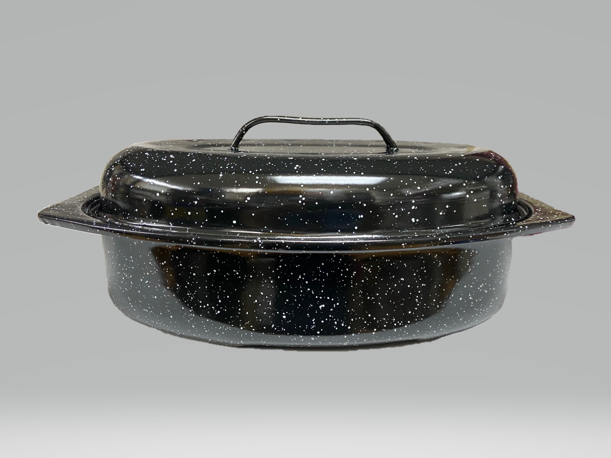 Small 13" inch Enameled Covered Roaster, 7 lb Capacity