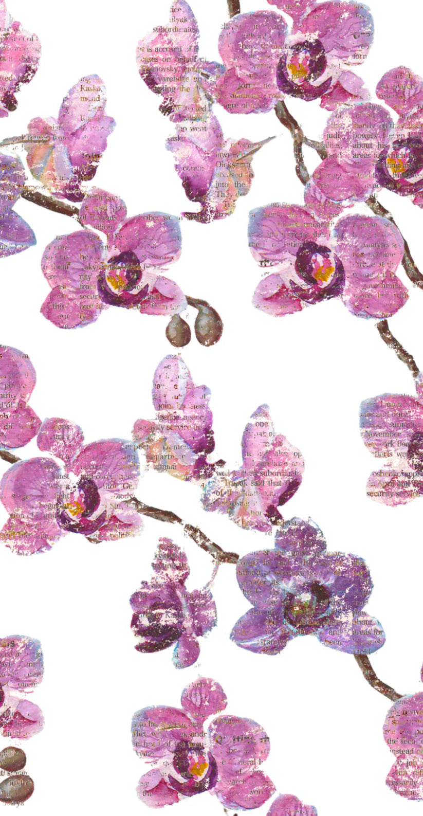 Rustic Orchid Floral Dinner/ Guest Napkins 16 Ct